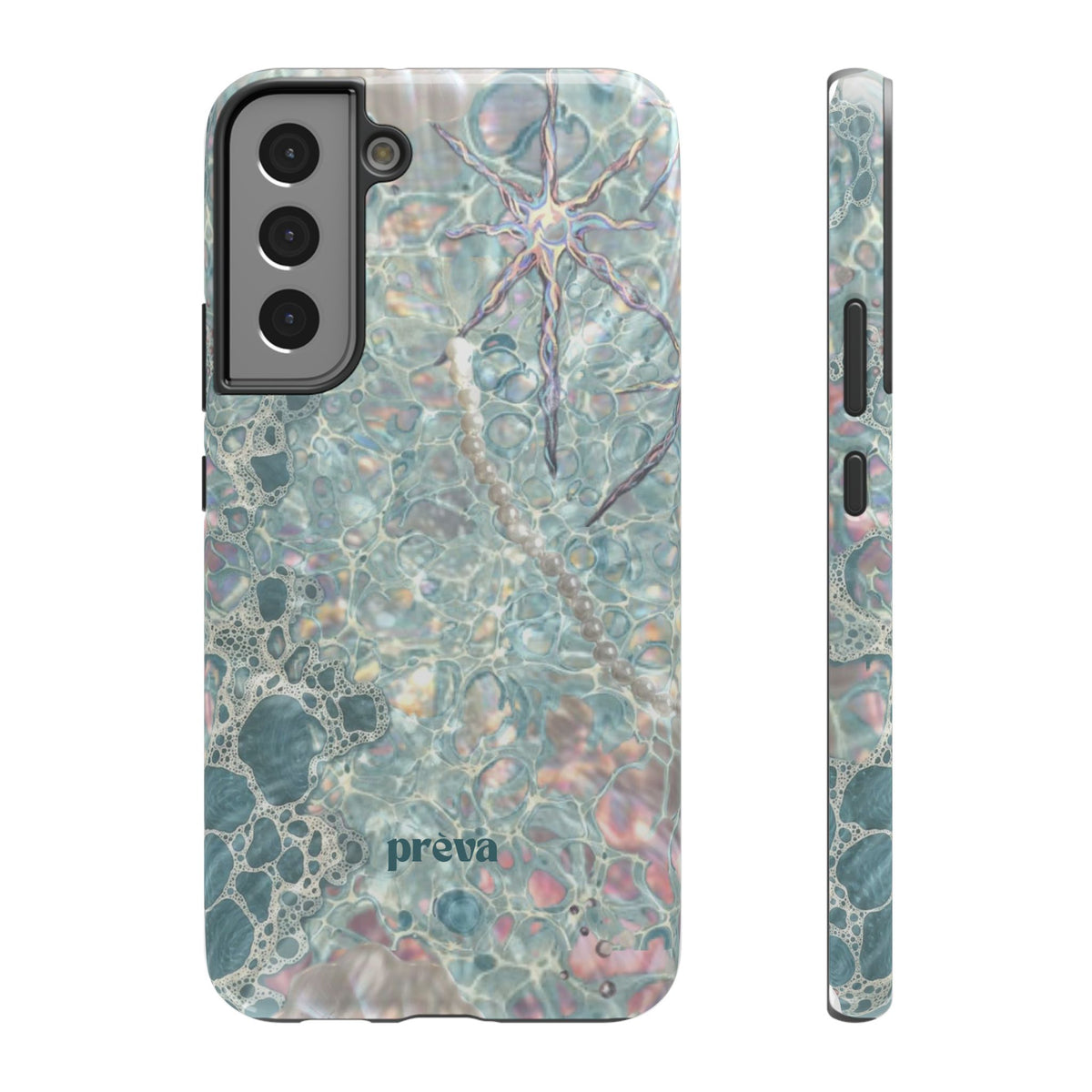 Marbled Seafoam Impact-Resistant Phone Case