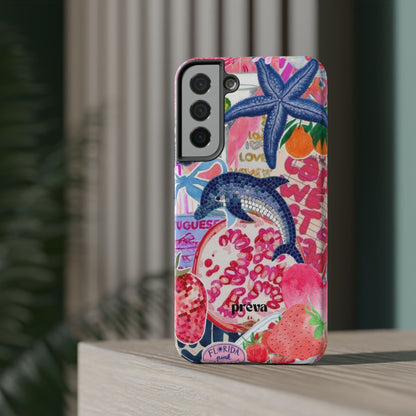 Dolphin Tropics Collage Phone Case
