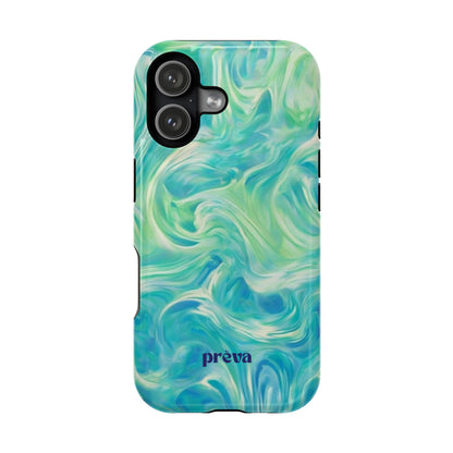 Teal & Green Swirl Phone Case