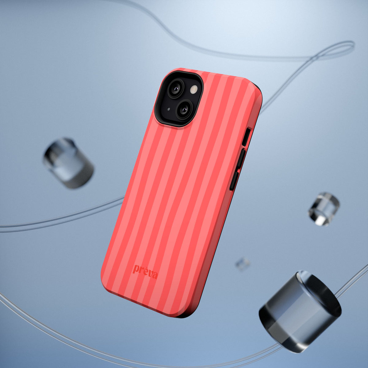 Coral Stipes Phone Case