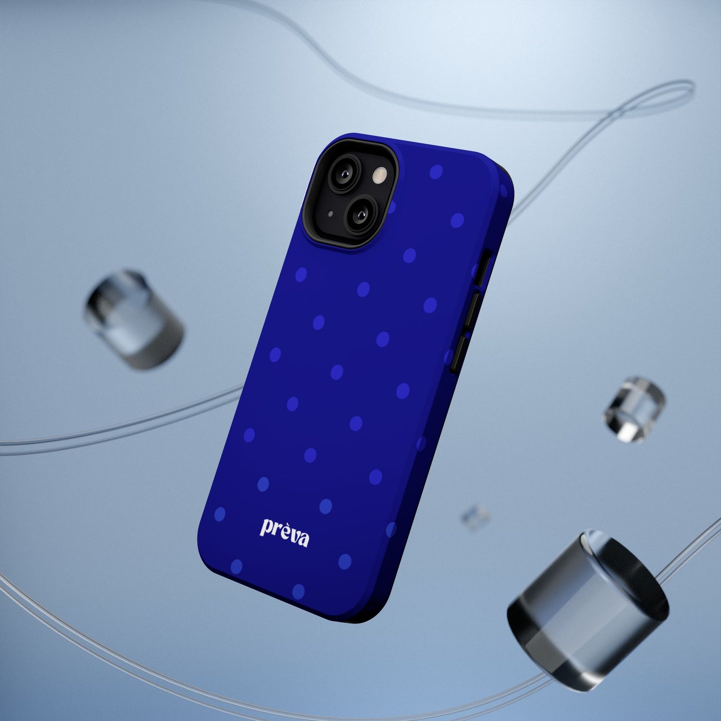 Dark Blue Polka Dots Phone Case