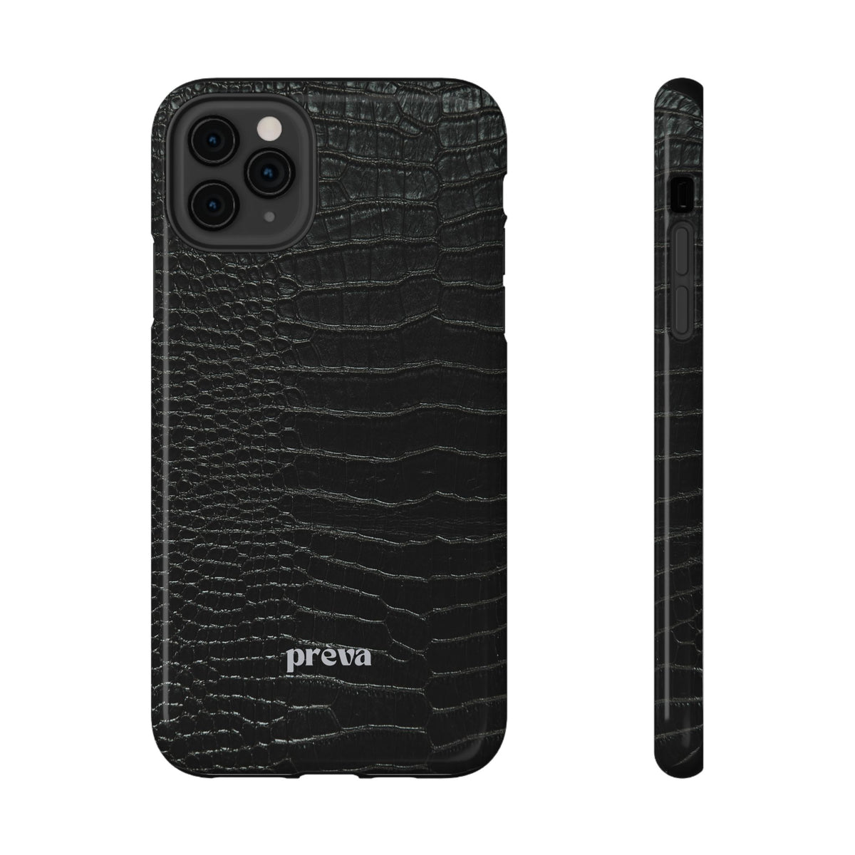 Black Croc Phone Case