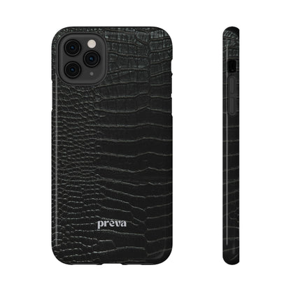 Black Croc Phone Case