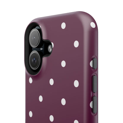 Maroon Polka Dot Phone Case