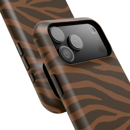Brown Tiger Stripe Phone Case