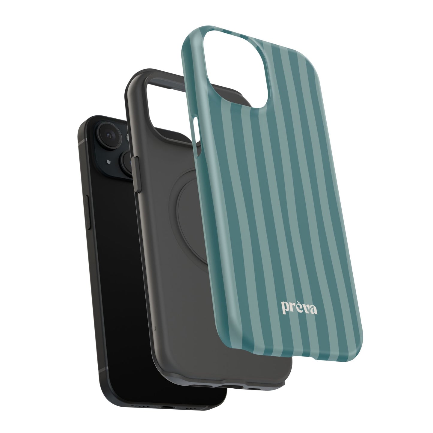 Striped Teal Phone Case