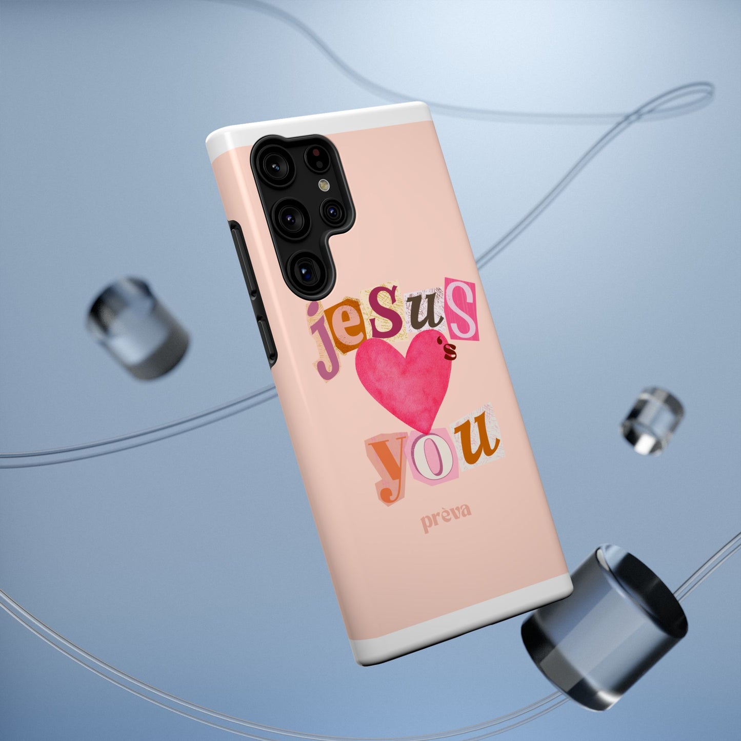 Pink Jesus Loves You Phone Case