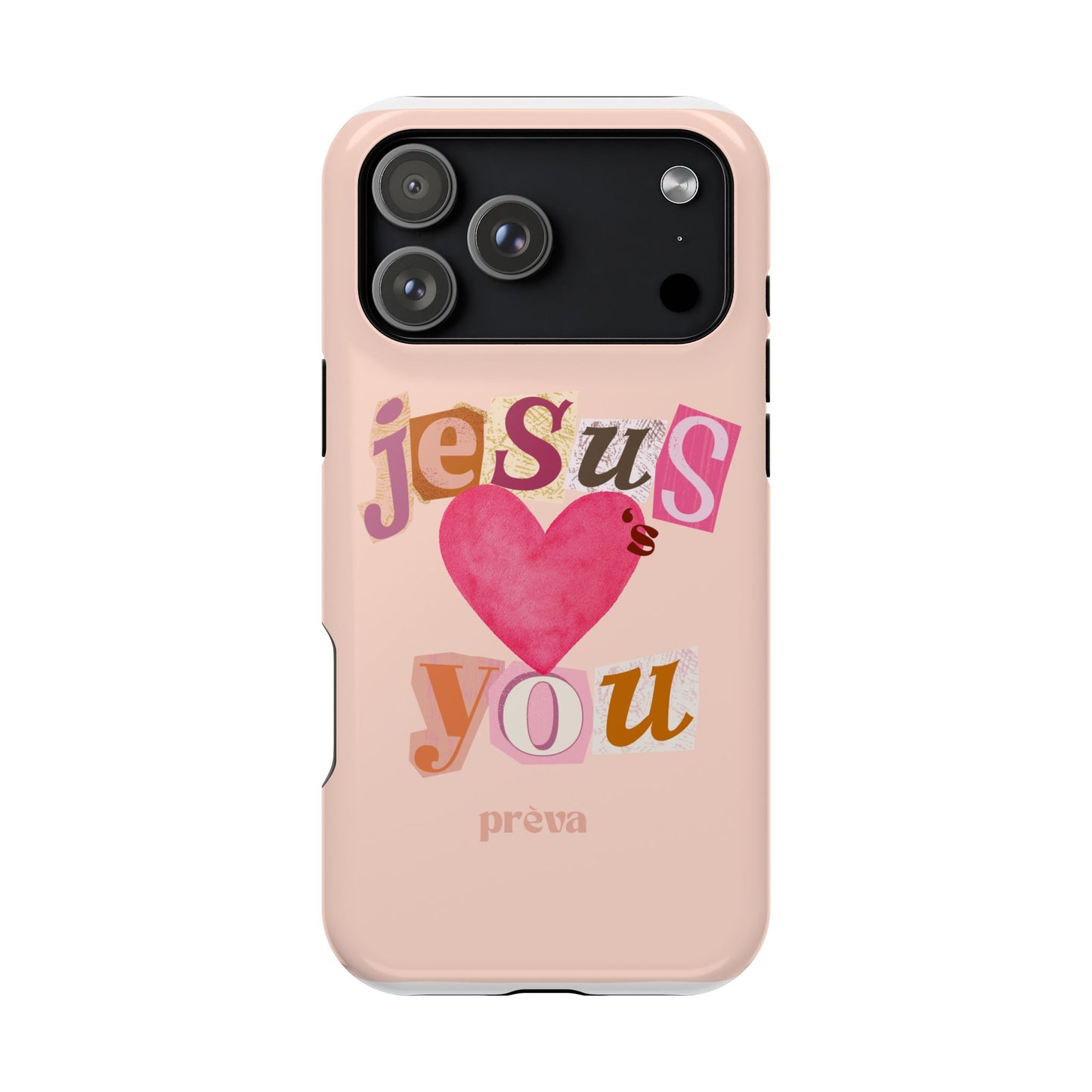Pink Jesus Loves You Phone Case