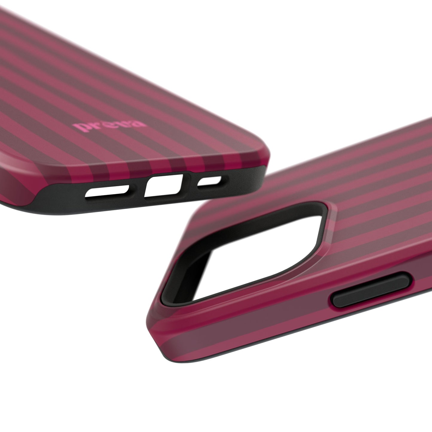 Burgandy Stripes x Ava Dudderar Phone Case