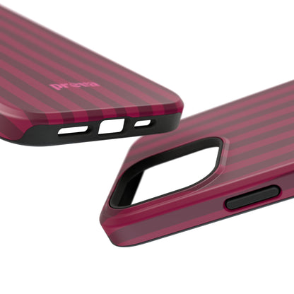 Burgandy Stripes x Ava Dudderar Phone Case