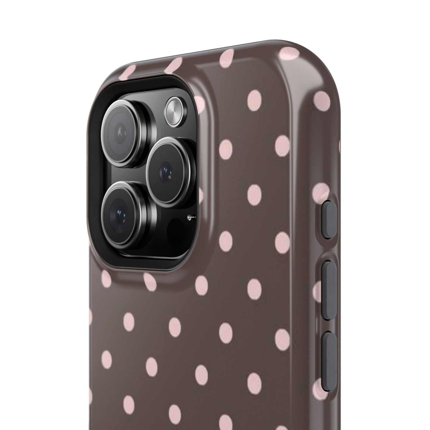 Brown and Pink Polka Dot Phone Case