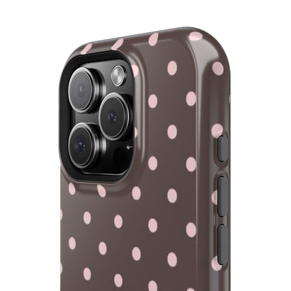Brown and Pink Polka Dot Phone Case