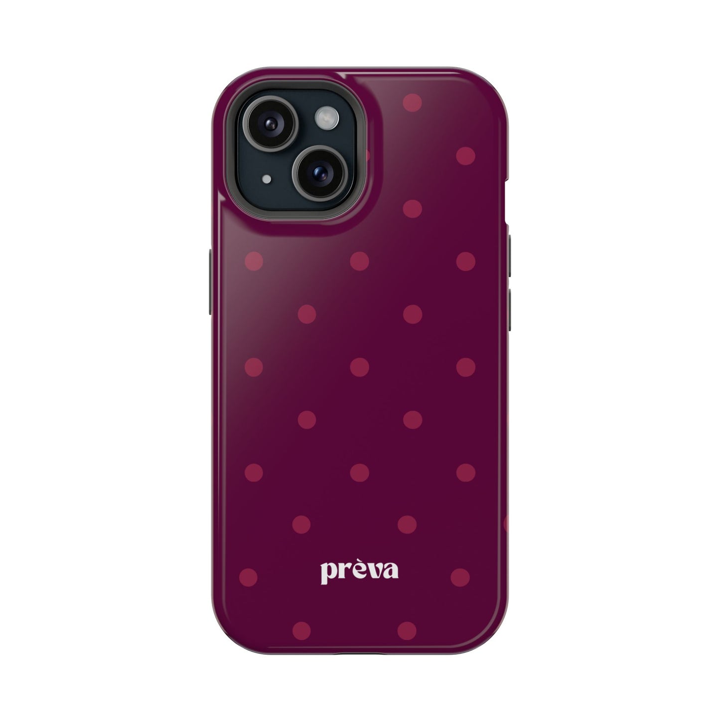 Maroon Polka Dots Phone Case