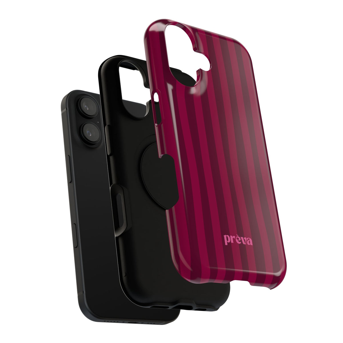 Burgandy Stripes x Ava Dudderar Phone Case
