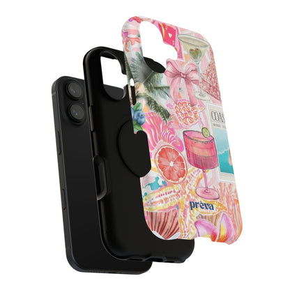 Pink Cocktail Collage Phone Case