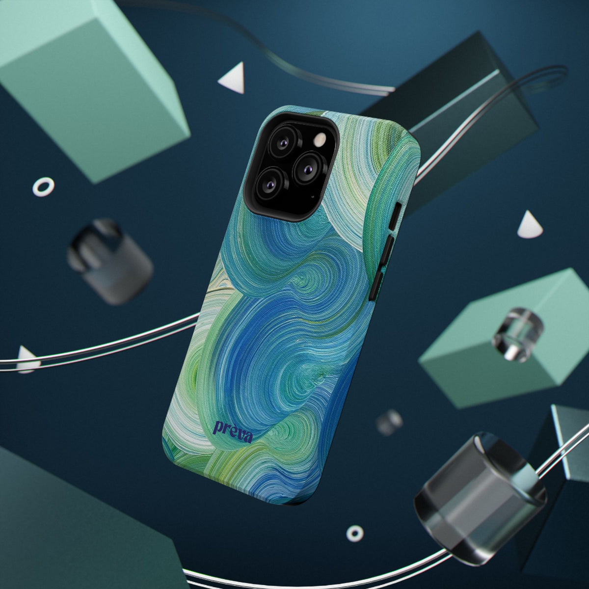 Swirling Ocean Impact-Resistant Phone Case