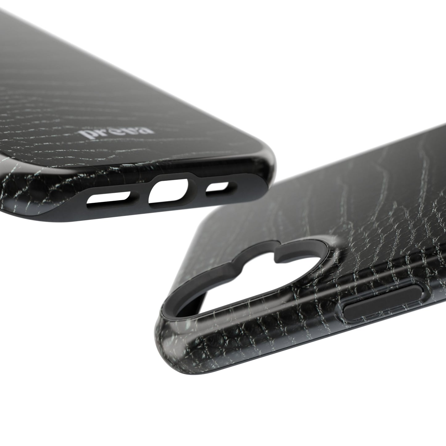 Black Croc Phone Case