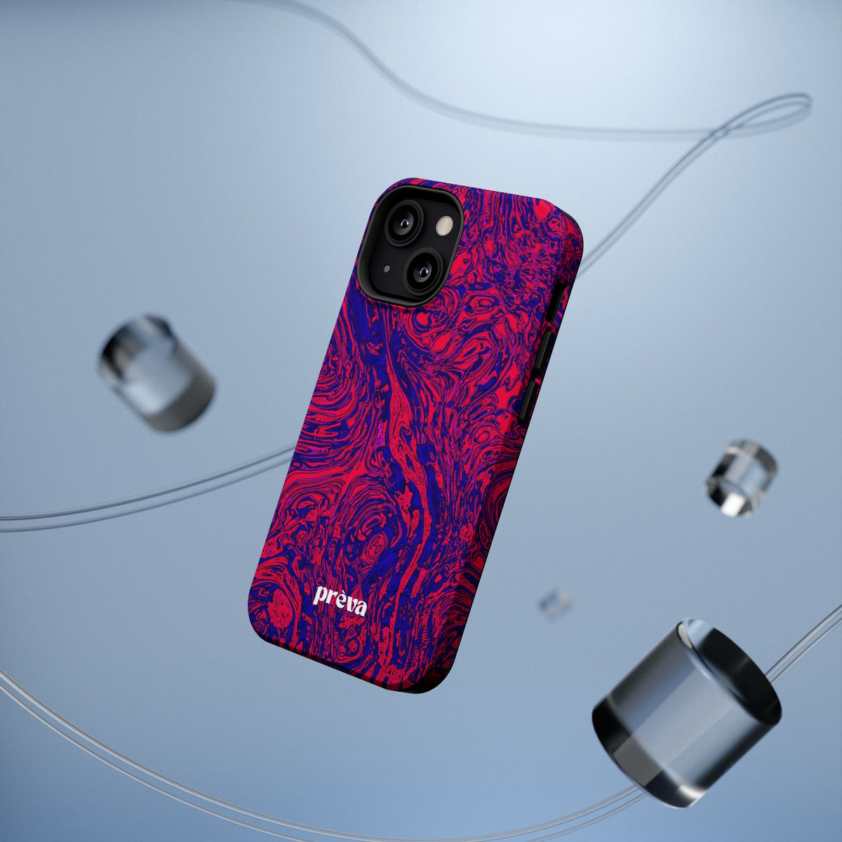 Marbled Red & Purple Impact Phone Case
