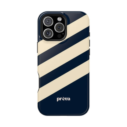 Striped Navy & Cream Phone Case