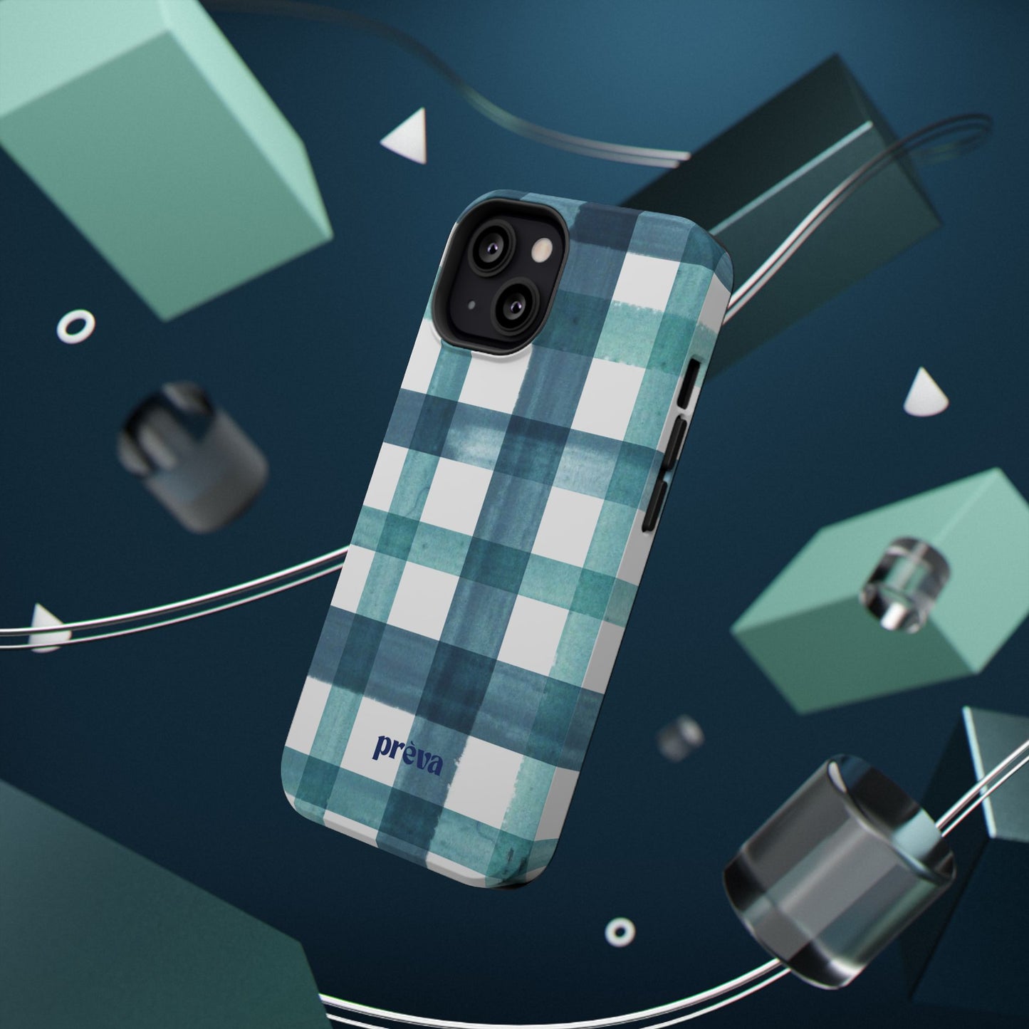 Teal Plaid Phone Case