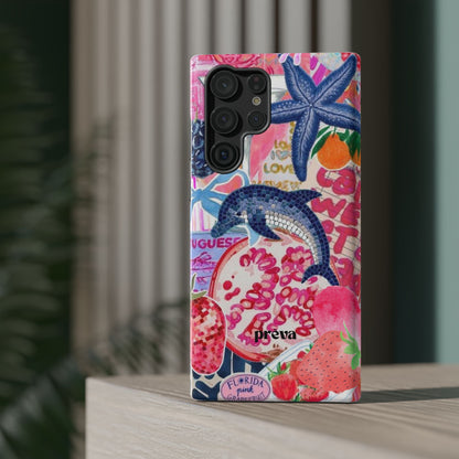Dolphin Tropics Collage Phone Case