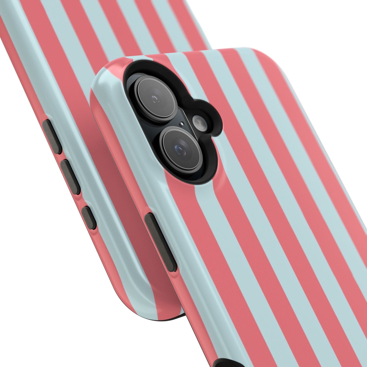 Coral & Teal Stripes Phone Case