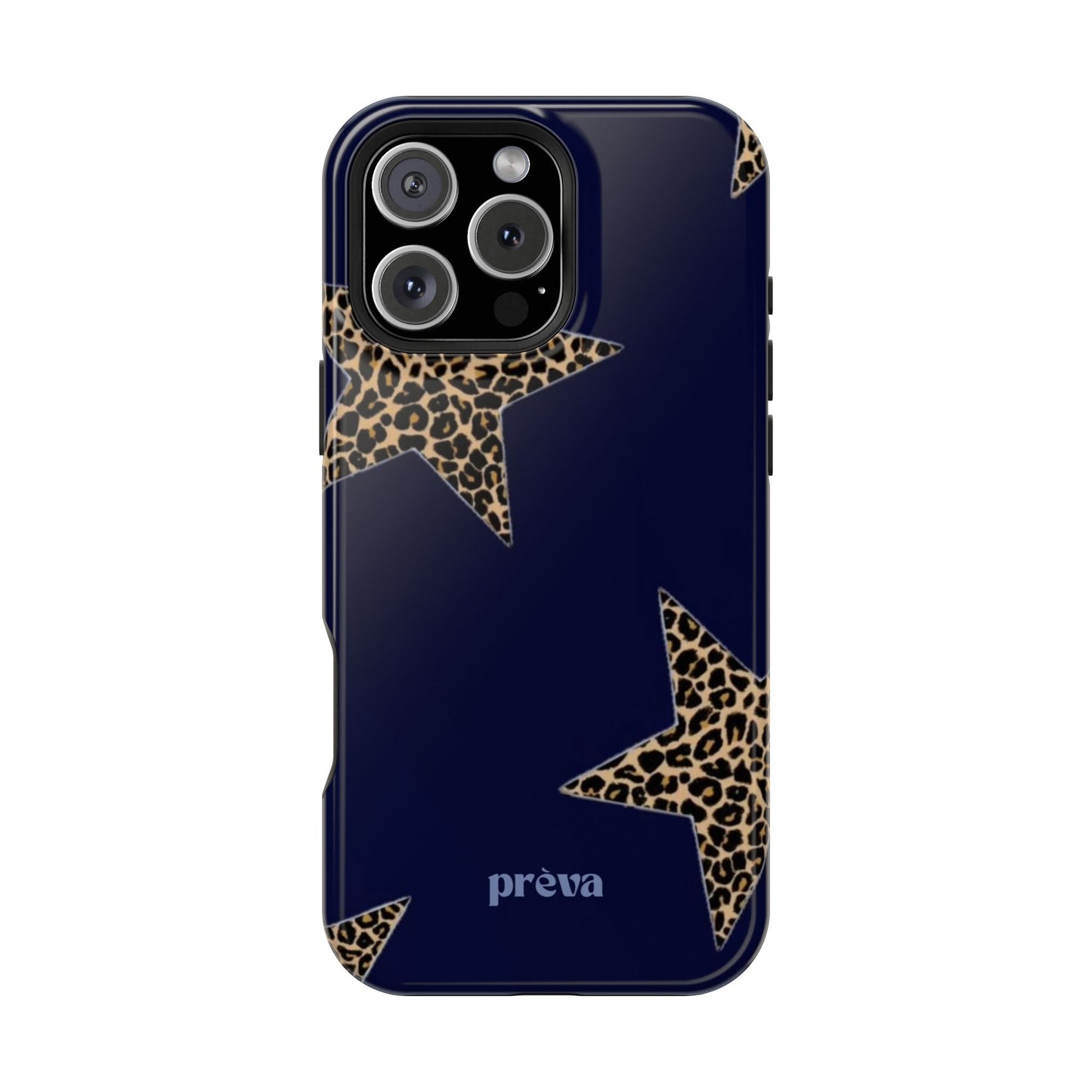 Navy Leopard Star Phone Case