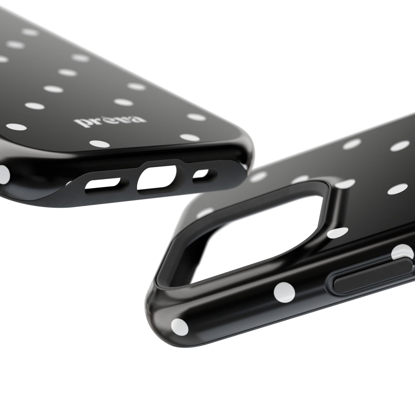 Black with White Polka Dots Phone Case