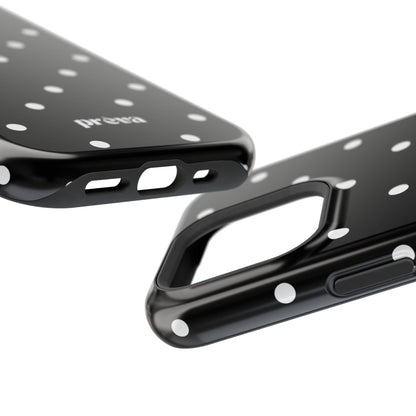 Black with White Polka Dots Phone Case