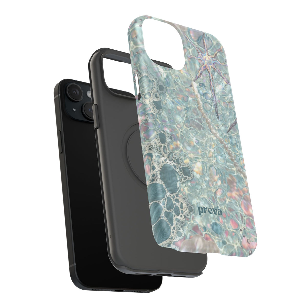 Marbled Seafoam Impact-Resistant Phone Case