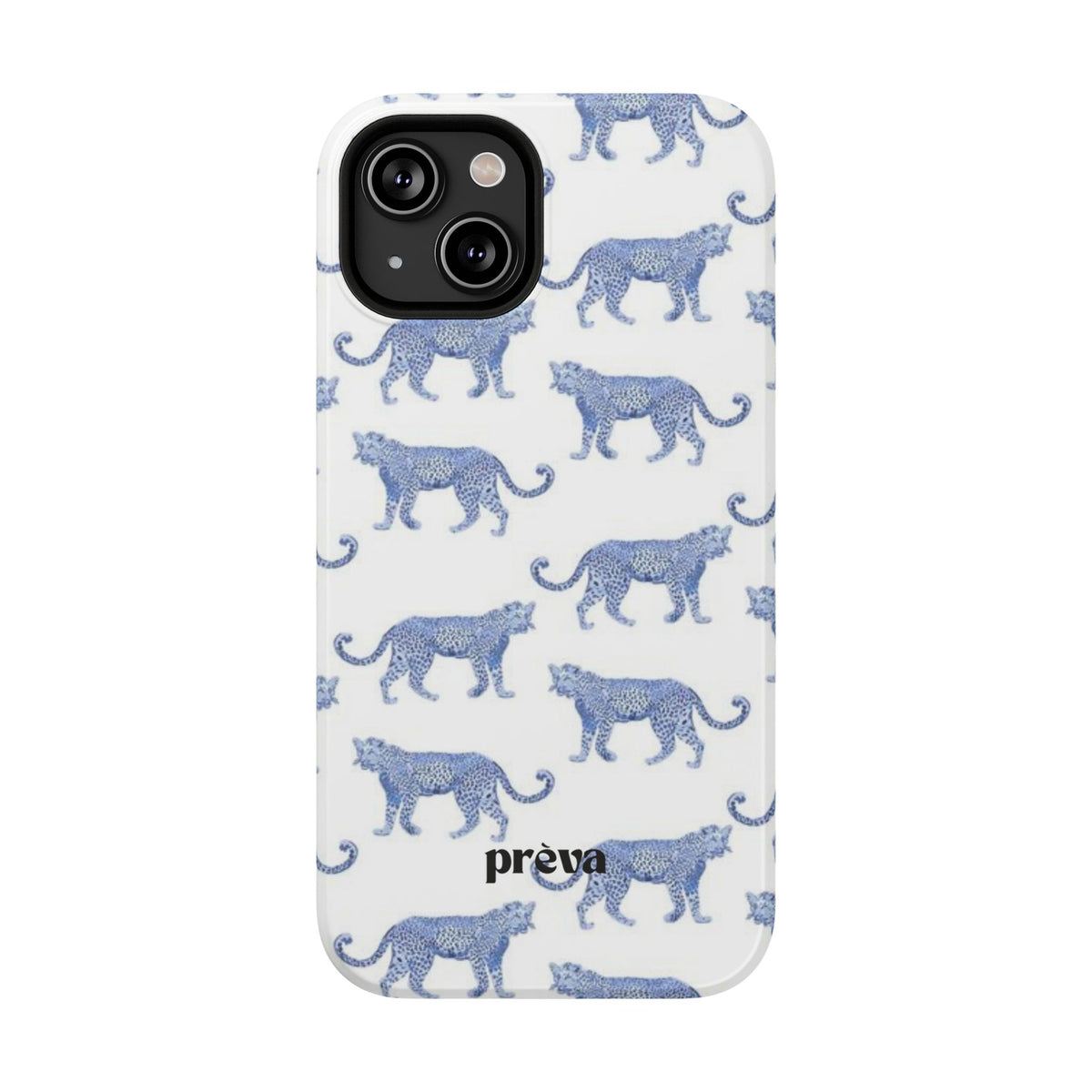 Blue Leopard Pattern Phone Case
