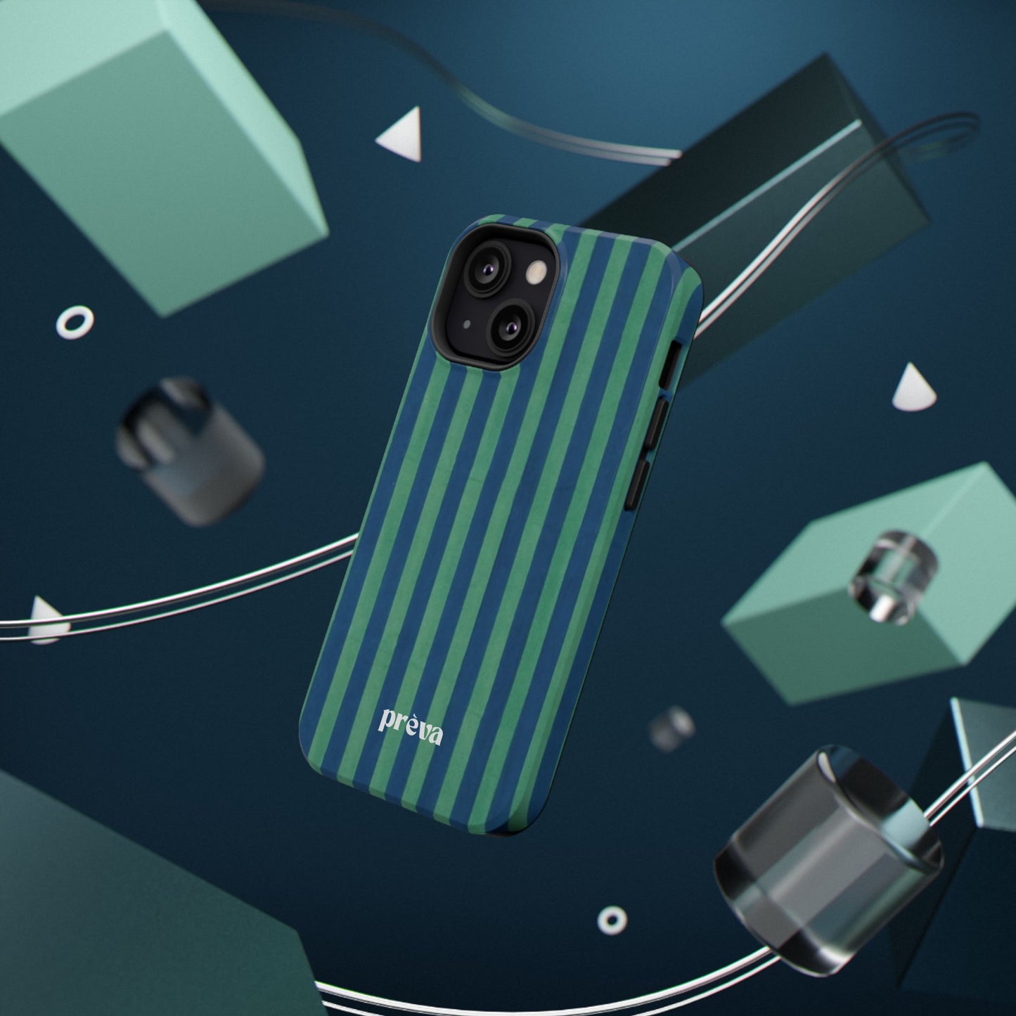 Green & Blue Stripes Phone Case