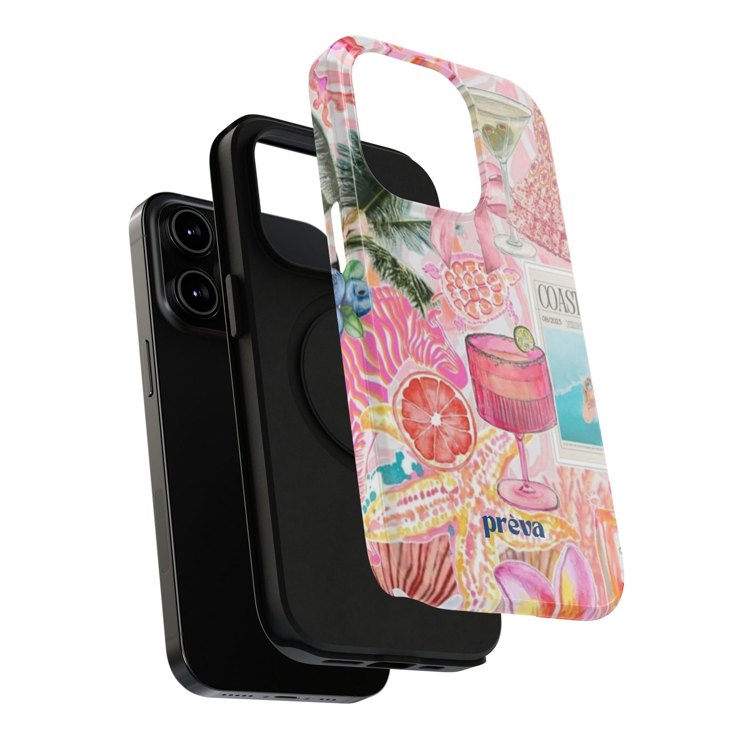 Pink Cocktail Collage Phone Case