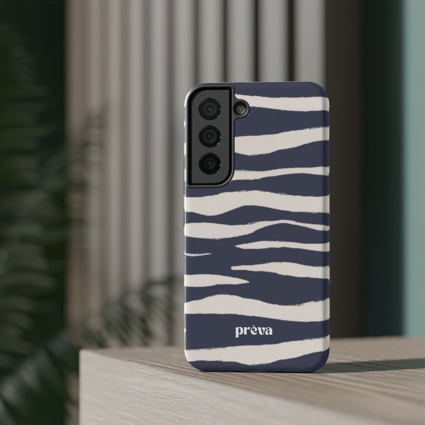Navy & Cream Zebra Phone Case