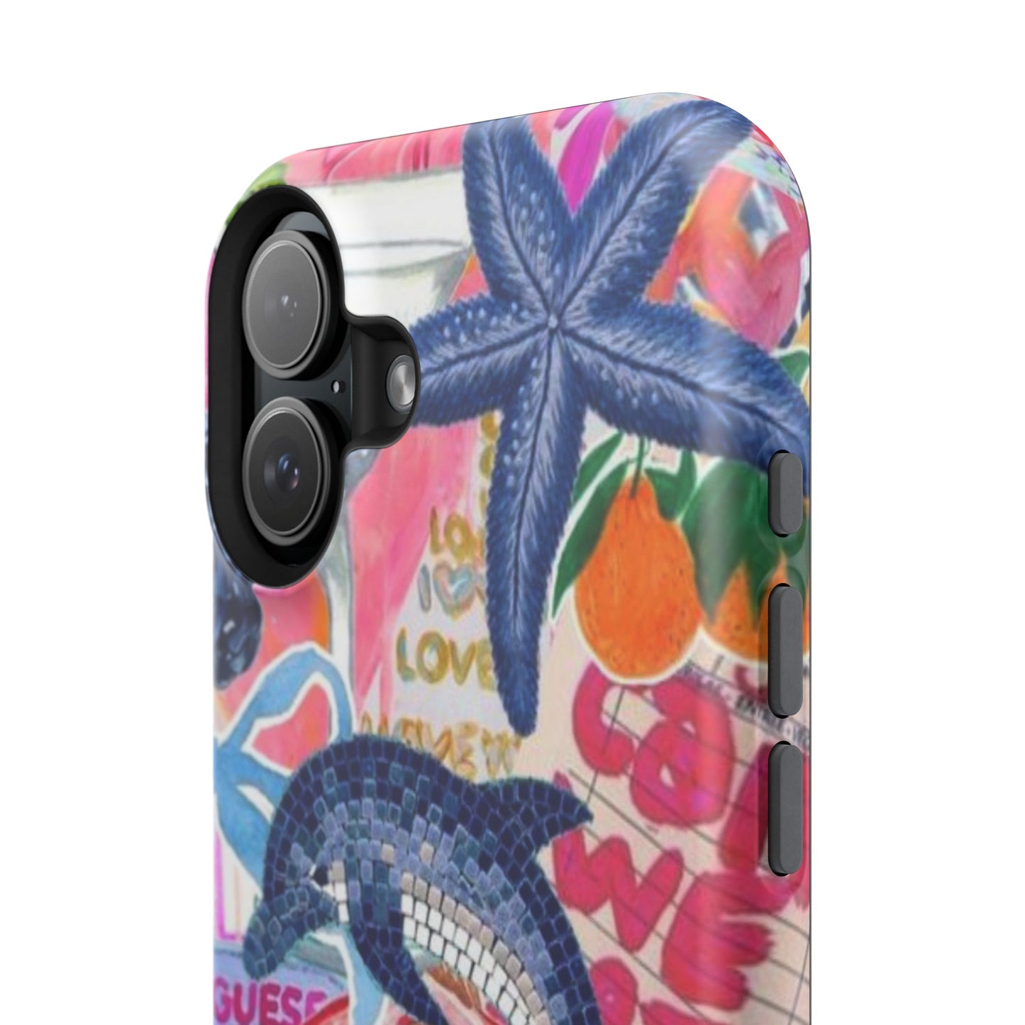 Dolphin Tropics Collage Phone Case