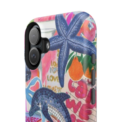 Dolphin Tropics Collage Phone Case