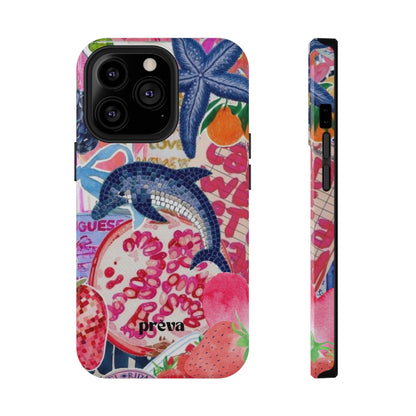 Dolphin Tropics Collage Phone Case