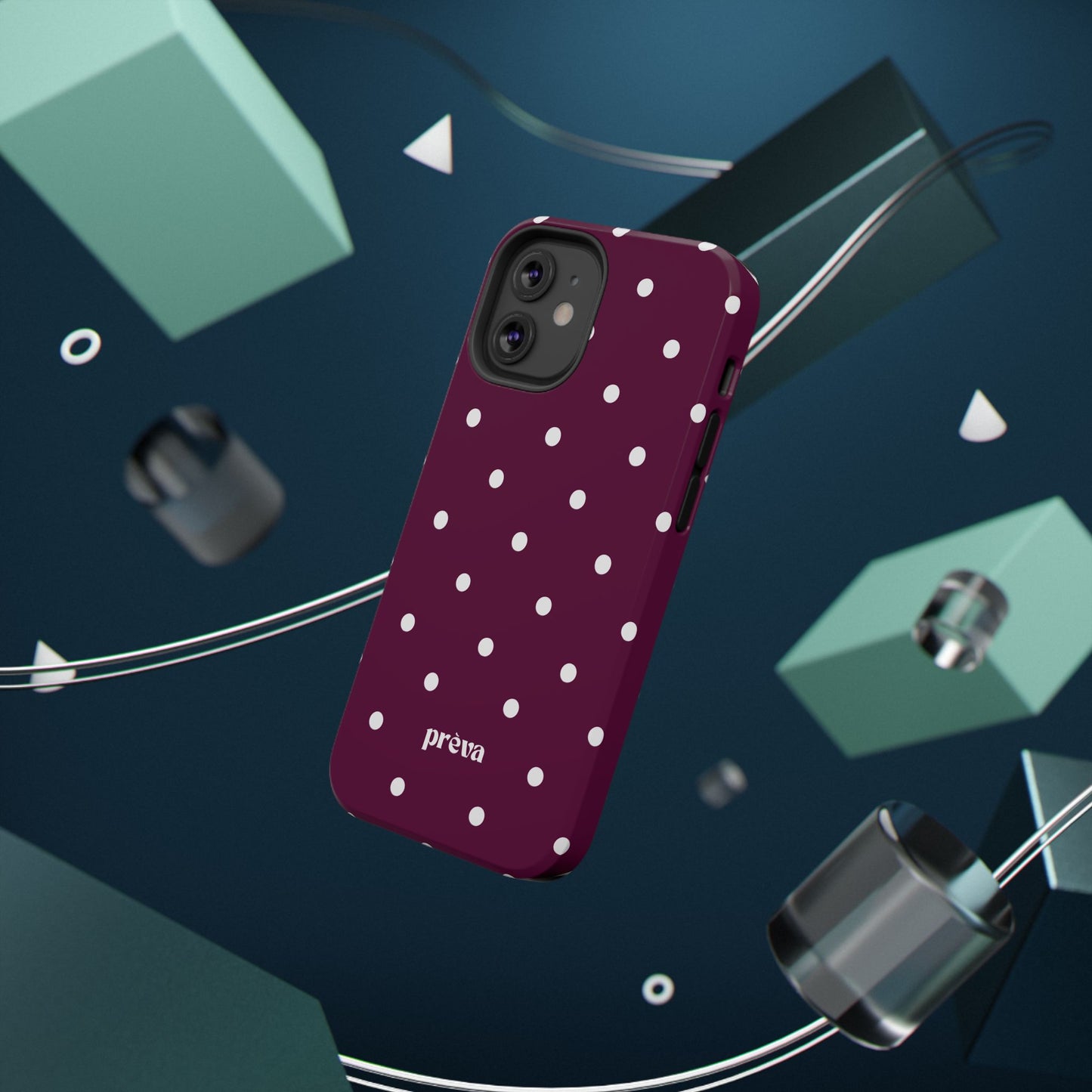 Maroon Polka Dot Phone Case
