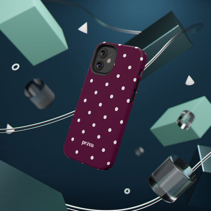 Maroon Polka Dot Phone Case
