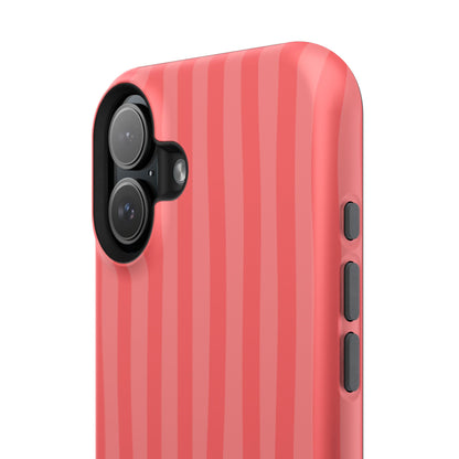 Coral Stipes Phone Case