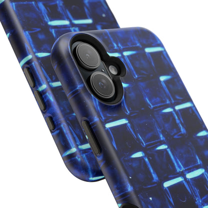 Blue Glass Tile Impact-Resistant Phone Case