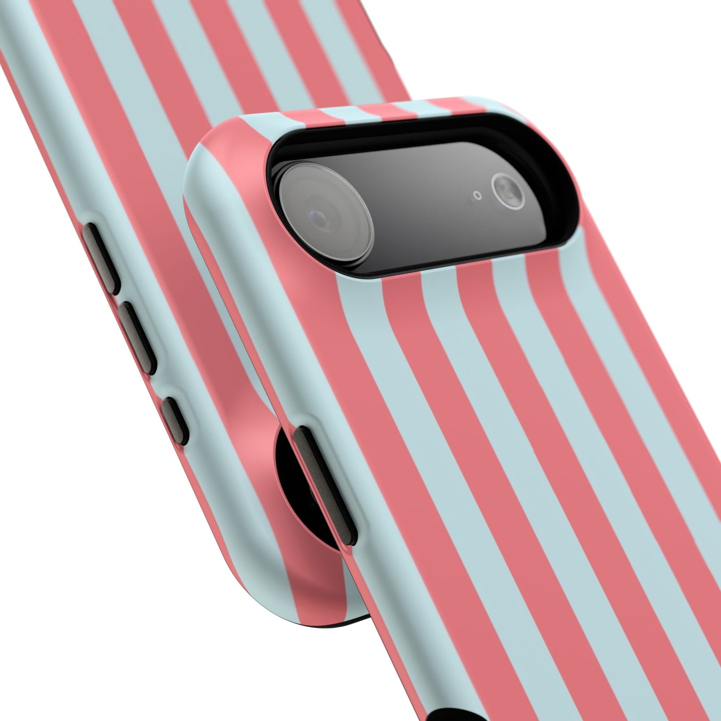 Coral & Teal Stripes Phone Case