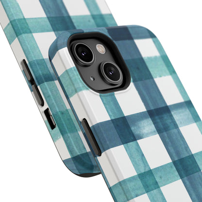 Teal Plaid Phone Case