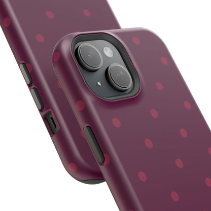 Maroon Polka Dots Phone Case