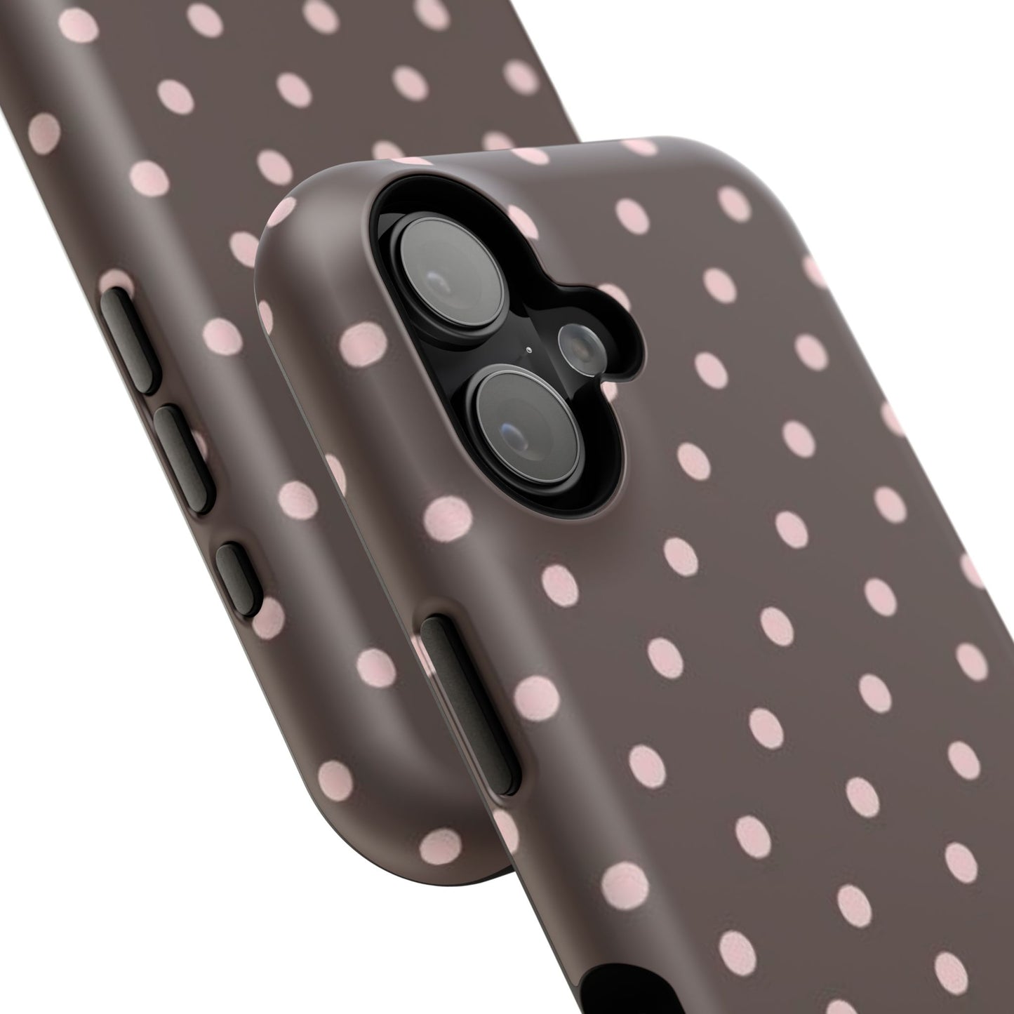 Brown and Pink Polka Dot Phone Case