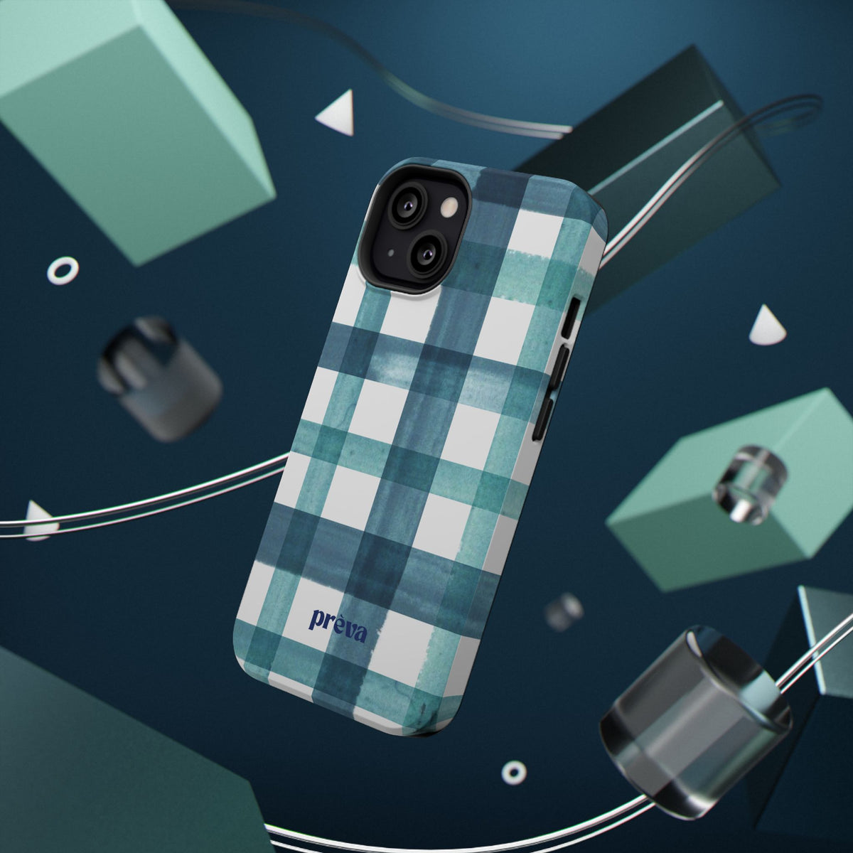 Teal Plaid Phone Case