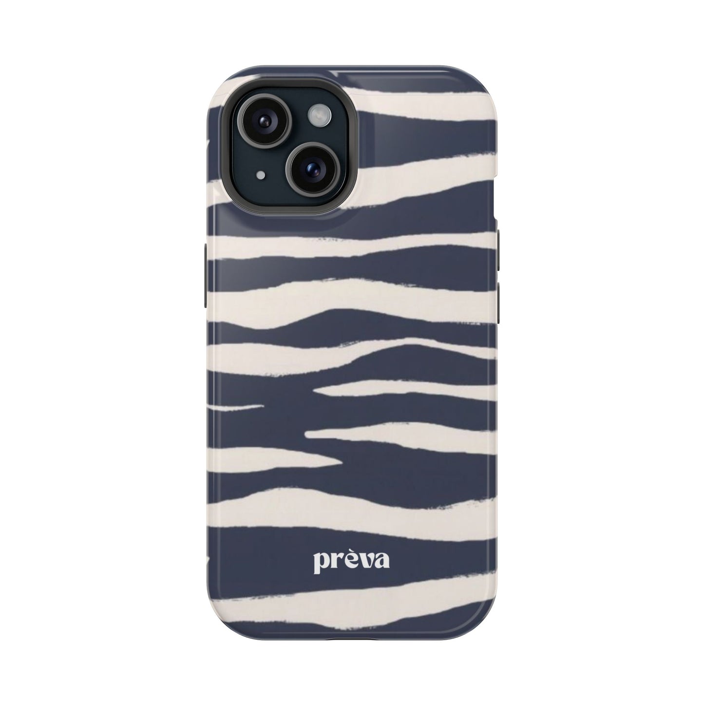 Navy & Cream Zebra Phone Case