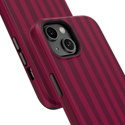 Burgandy Stripes x Ava Dudderar Phone Case