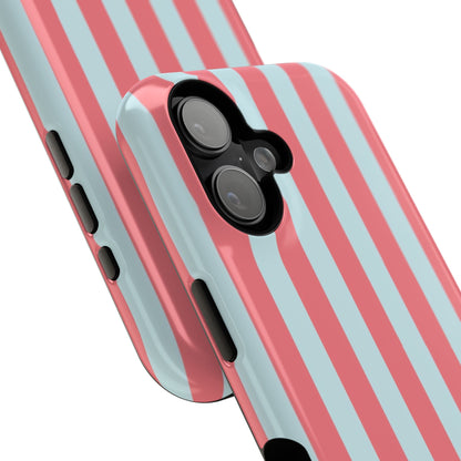 Coral & Teal Stripes Phone Case