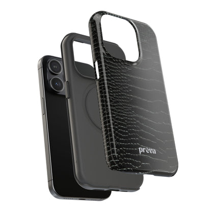 Black Croc Phone Case